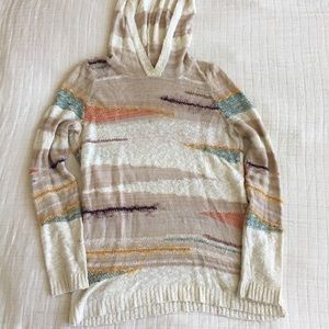 Anthropologie Multicolor sparrow knit hoodie